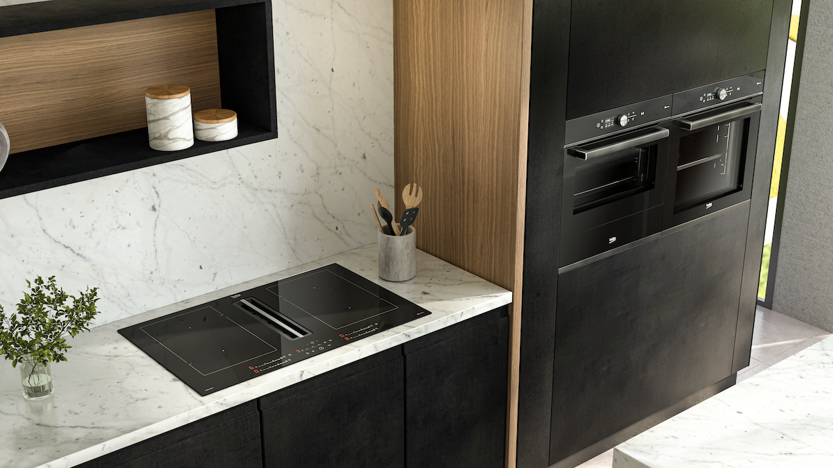 Kookplaat met geïntegreerde afzuigkap | Beko