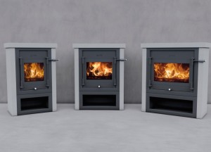 Houtkachel KWADRAAT Beton | JAcobus - JAcobus