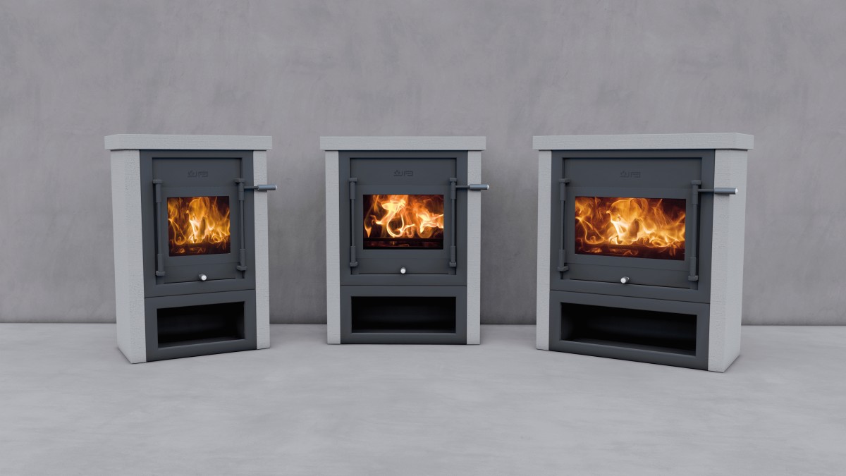 Houtkachel KWADRAAT Beton | JAcobus