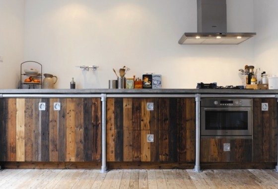 Sfeervolle keukens van sloophout - RestyleXL