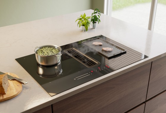 Nieuwe luxe inductiekookplaat met geïntegreerde afzuiging - Inventum