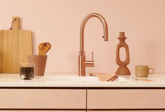 Quooker kranen in twee nieuwe kleuren: gunmetal en rosé koper - Quooker