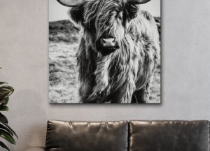 Warme sfeer: canvas foto als decoratie bij de haard - 