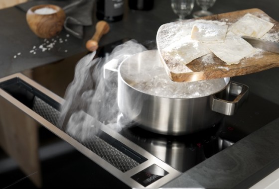 BORA afzuiging in het werkblad - Miele