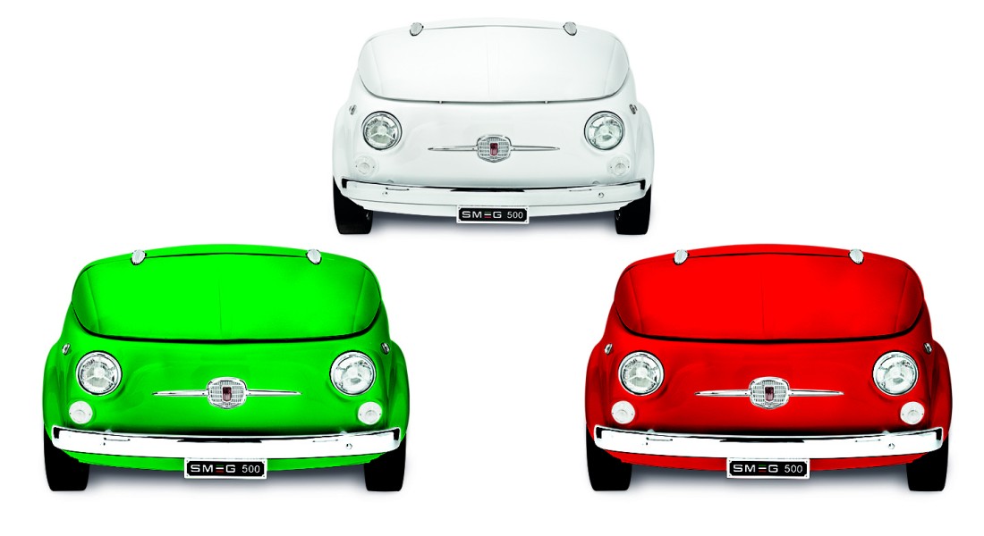 Smeg500: koelkast in een Fiat