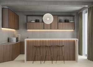 Maak je keuken af met houten wandpanelen - 