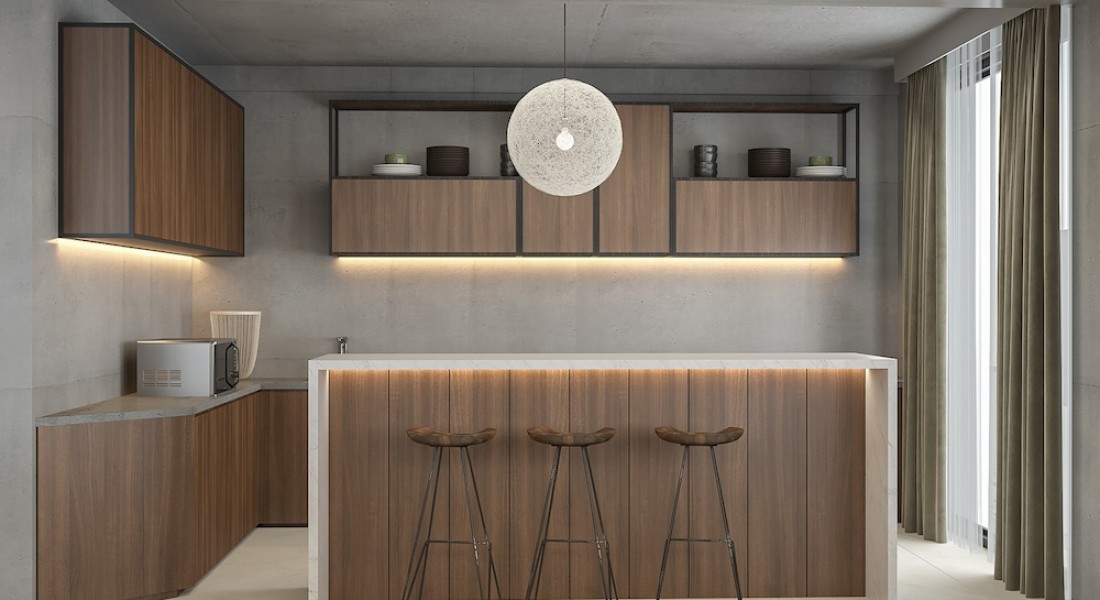 Maak je keuken af met houten wandpanelen