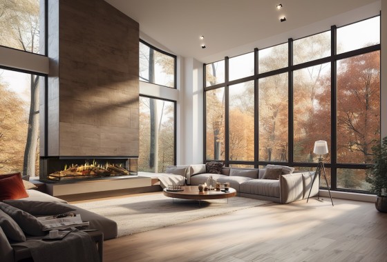 Elektrische haarden met realistisch vuurbeeld - Kalfire Fireplaces