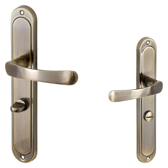 Antiek messing WC deurklink | Deurklink24