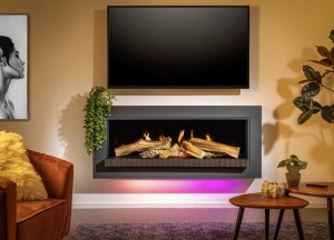 Elektrische open haard E-55&quot; | Met Design Frame - Kalfire Fireplaces