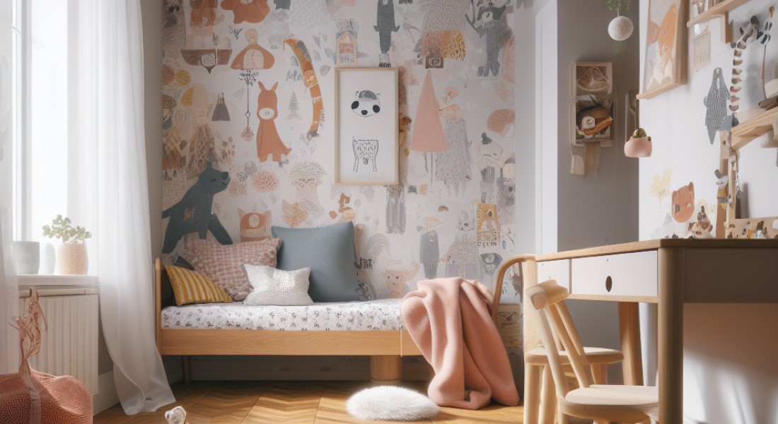 Originele muurdecoratie voor een kinderkamer
