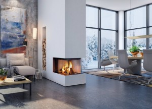 Roomdivider liftdeurhaard | Warmtestore - Warmtestore