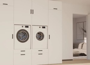 Wasmachinekasten wit | Wasombouw