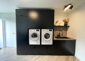 Wasmachine kasten met opbergruimte | Wasombouw