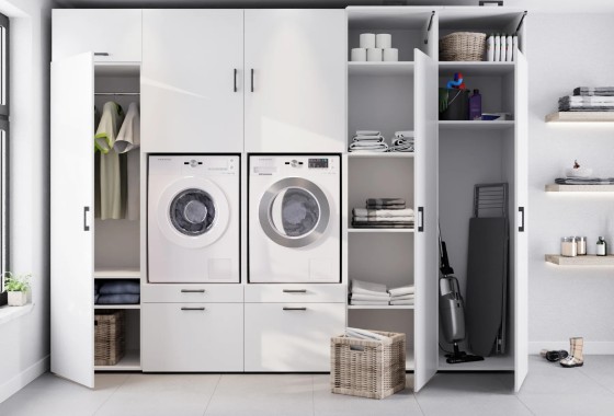 Wasmachine kasten met opbergruimte | Wasombouw - Wasombouw