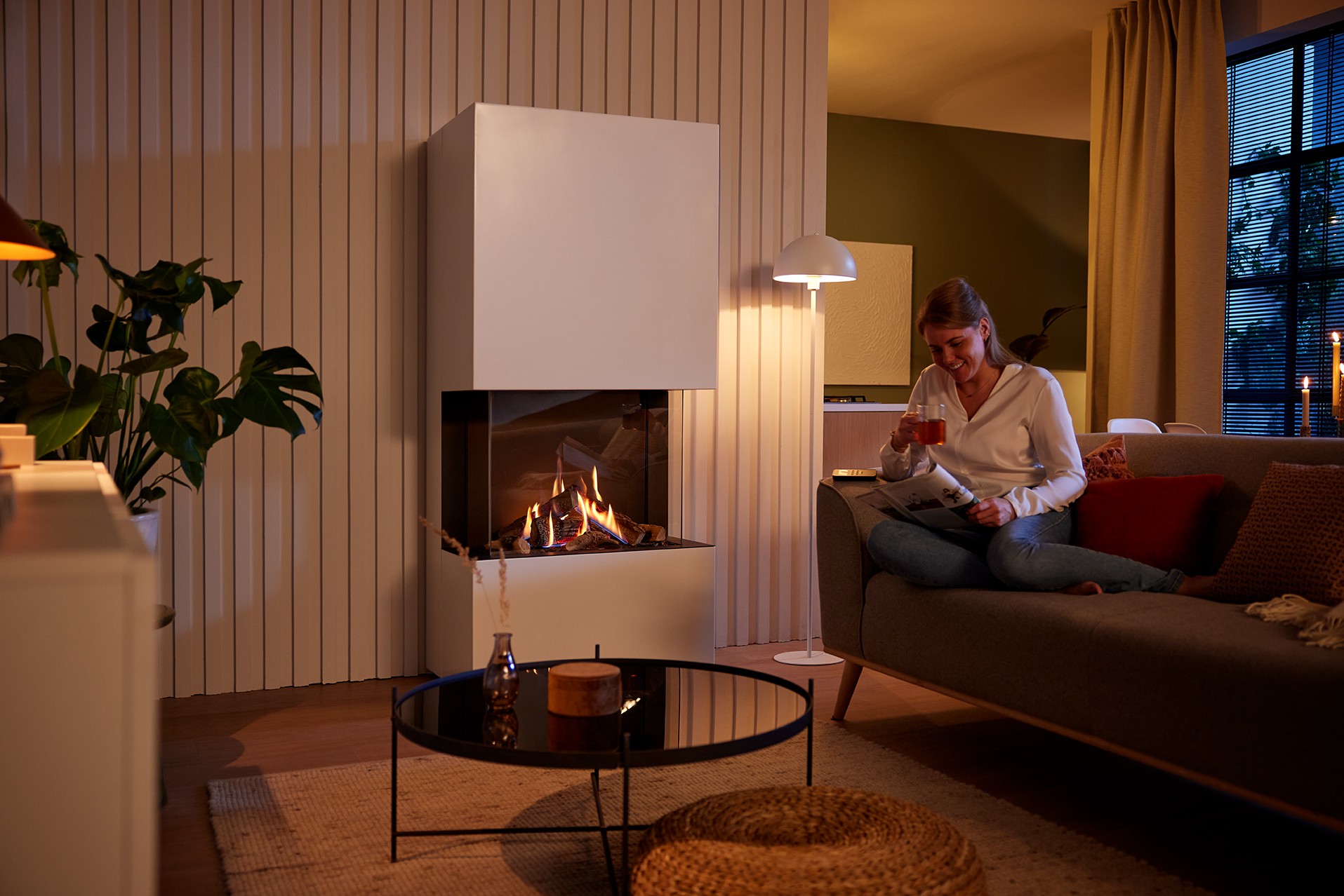 Obsidian haard | Trimline Fires