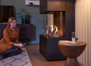 Obsidian haard | Trimline Fires