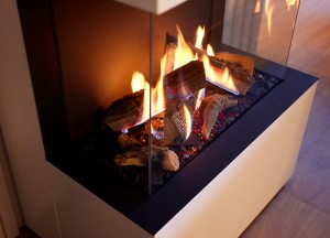 Obsidian haard | Trimline Fires