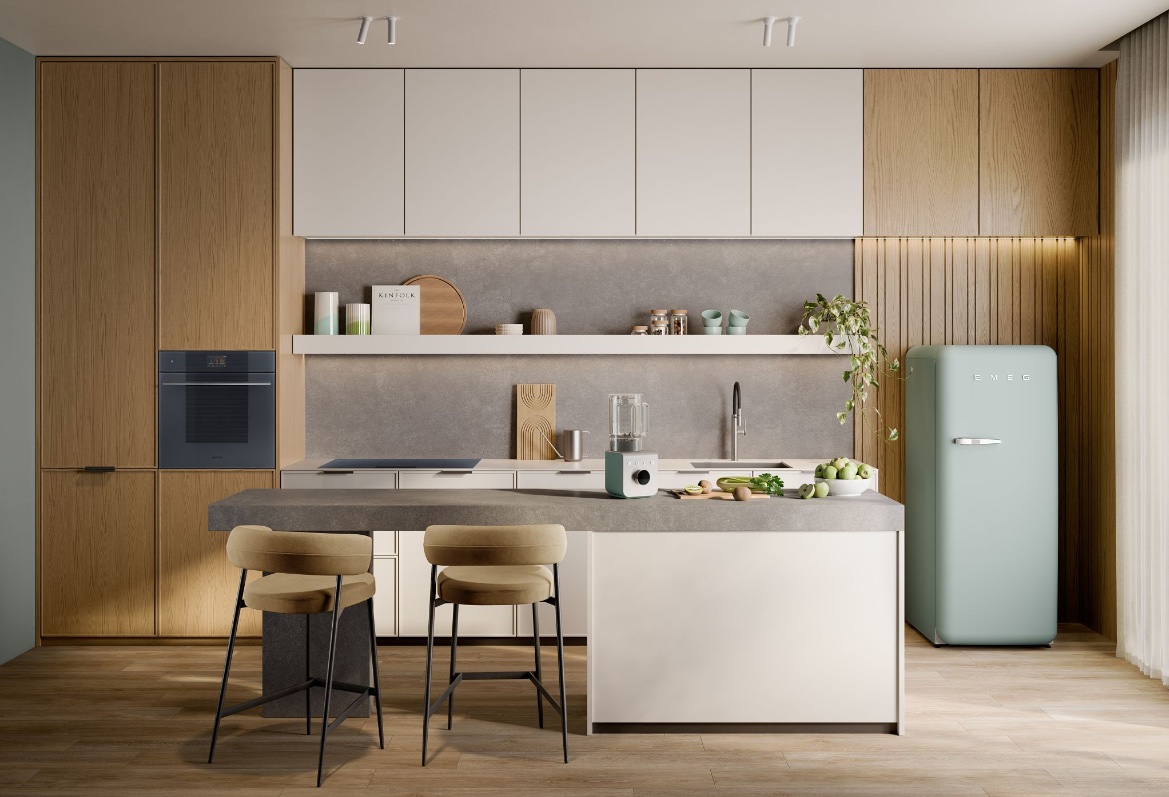 Retrokoelkast Sea Salt Green | SMEG