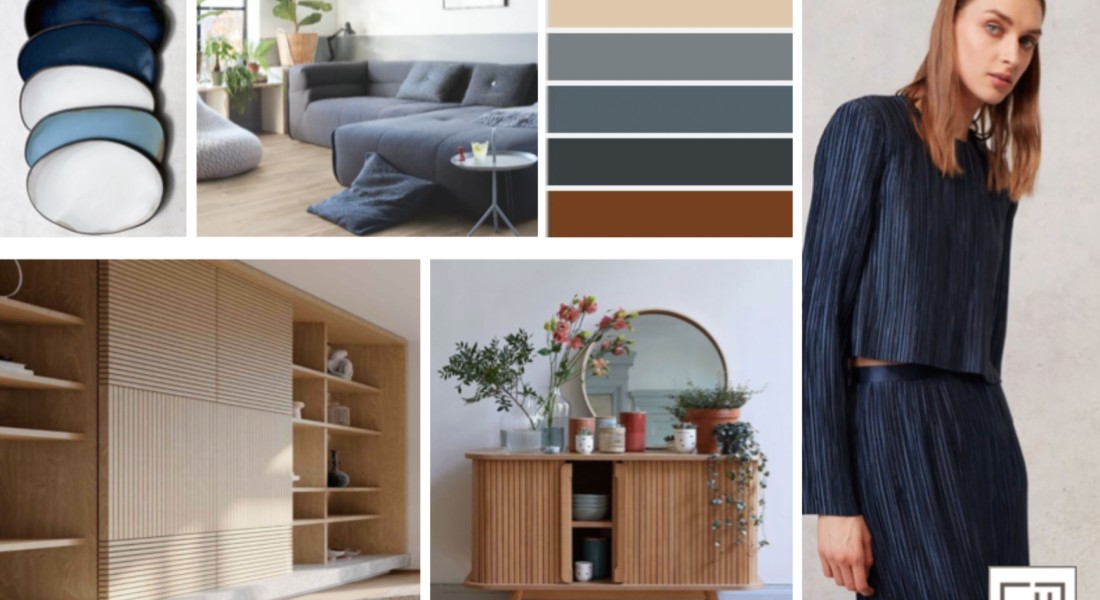 Moodboard interieur: Blauw en hout voor rust en warmte