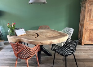Ronde boomstamtafel | Puurteak - Puurteak