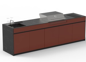 Buitenkeuken met Marazzi werkblad