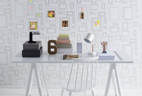 Creëer een kunstwerk op de muur met behang Frames - Profijt woonmagazine