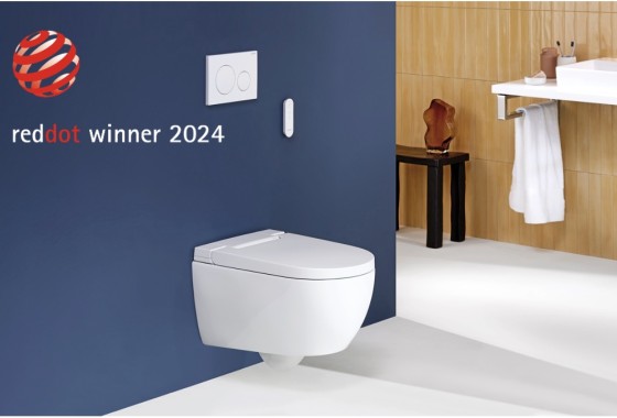 Geberit AquaClean Alba douchewc wint Red Dot Award 2024 - Geberit