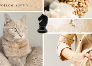 Moodboard van thuisjedroomhuis: Creëer een warm en chique interieur met zachte kleuren - 