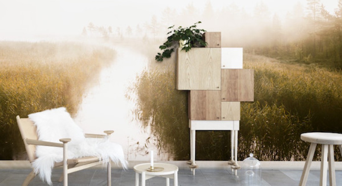 De magische natuur tegen de muur