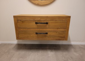 Zwevend teakhouten badkamermeubel | Puurteak - Puurteak badkamermeubelen