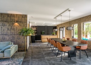 Een natuurlijke accentmuur met kokosnoot wandtegels - 