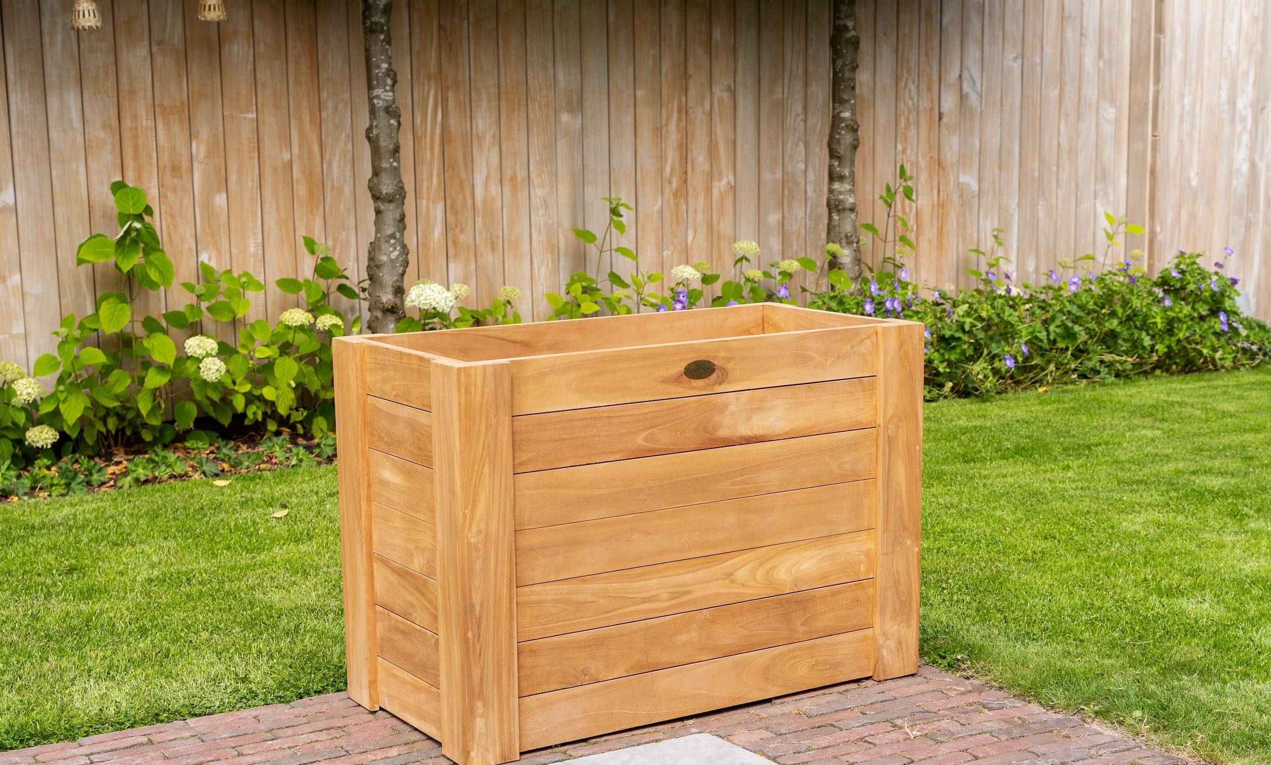 Teakhouten plantenbak 50x100x70cm | Puurteak