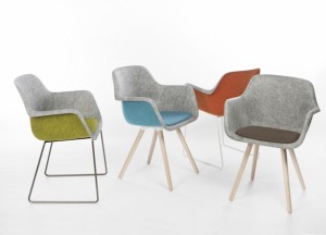 Primeur: vilten stoel uit gerecyclede PET-flessen - 