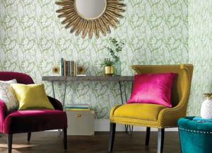 Wegdromen bij tropisch behang - 