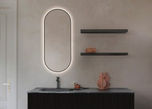 Hout en rust in de badkamer met Detremmerie - 