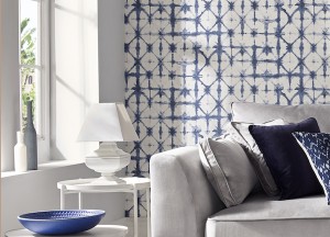 Japanse verftechniek op behang - 