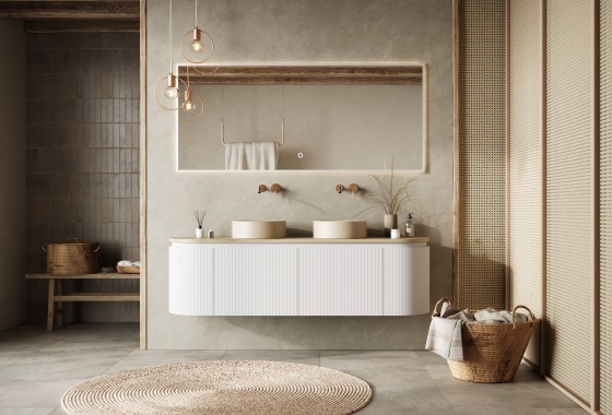 Zachte lijnen voor een stijlvolle badkamer - H&R Badmeubelen