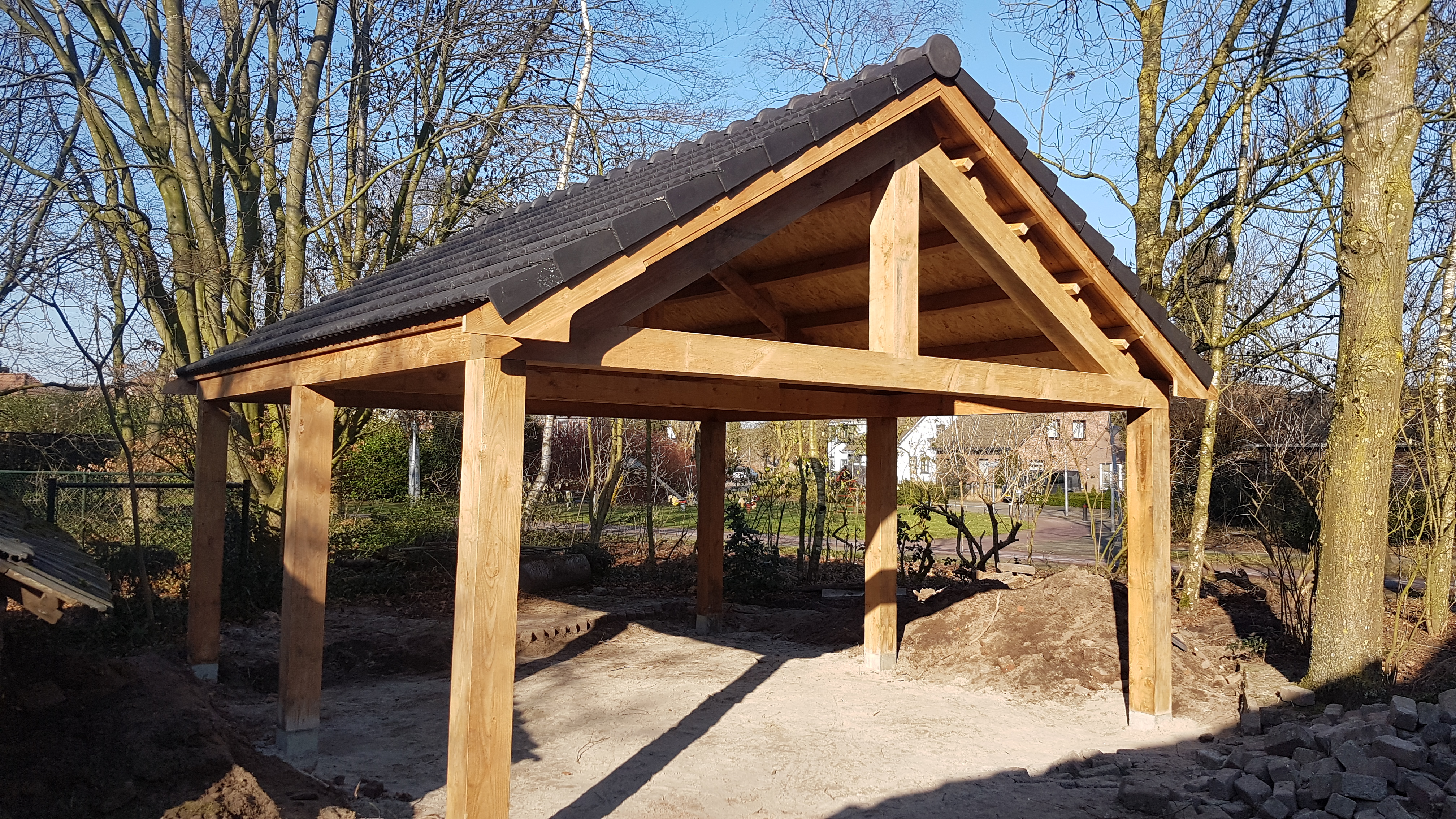 Houten overkapping | MG Houtbouw