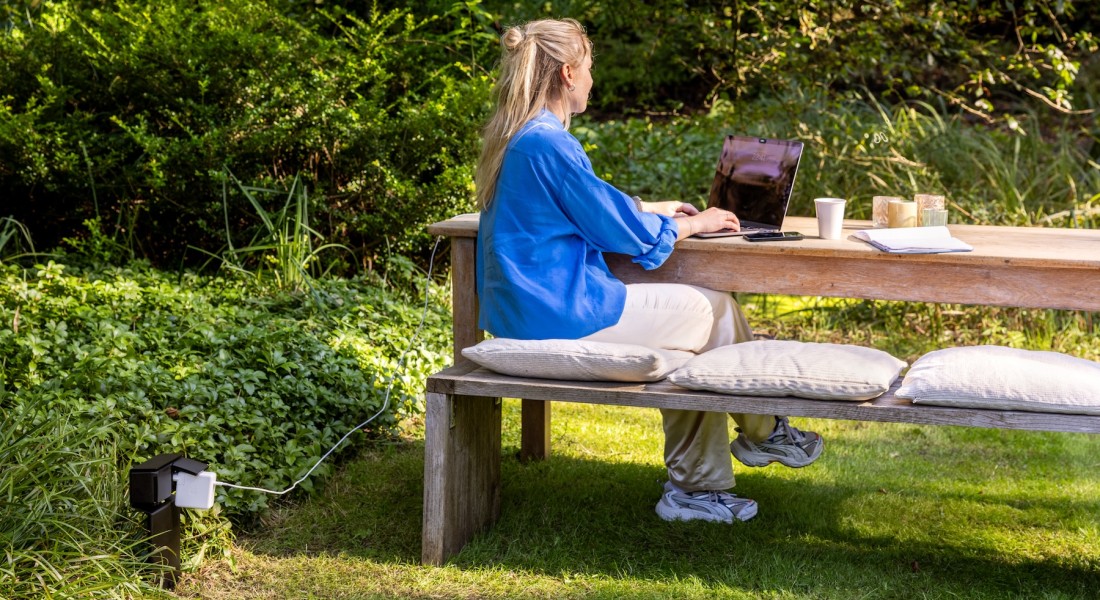 Stroom in de tuin, zonder gedoe