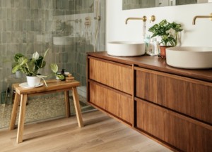 Onderhoudsvriendelijke Parquetvinyl PVC-vloer voor de badkamer - 