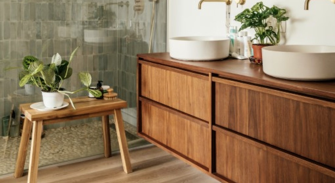 Onderhoudsvriendelijke Parquetvinyl PVC-vloer voor de badkamer