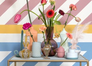 Multi kleurenpalet op de muur in Art Deco style - 