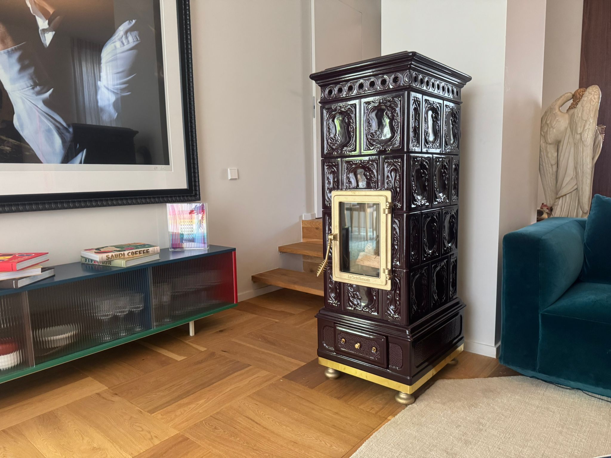 Keramische designkachel Liberty 3rd size in Melanzana