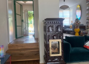 Keramische designkachel Liberty 3rd size in Melanzana