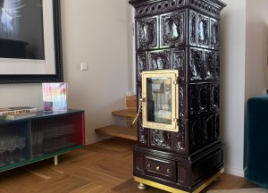 Keramische designkachel Liberty 3rd size in Melanzana