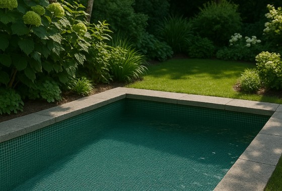 Zomer in je achtertuin: mozaïek bij het zwembad