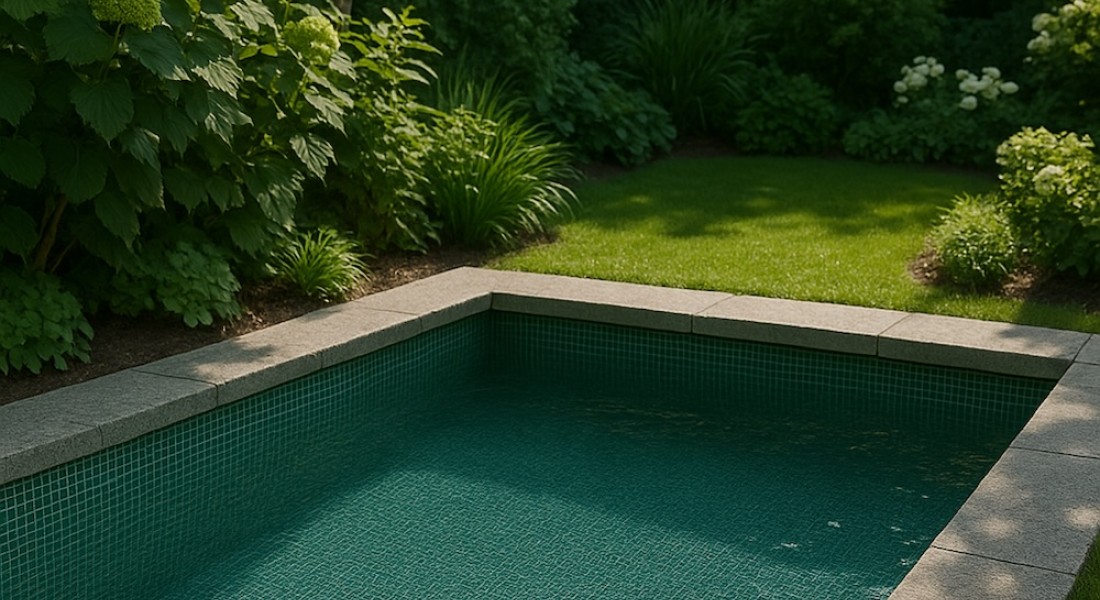 Zomer in je achtertuin: mozaïek bij het zwembad