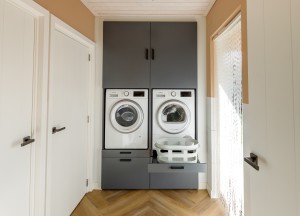 Wasmachine kasten in de badkamer - Wasombouw