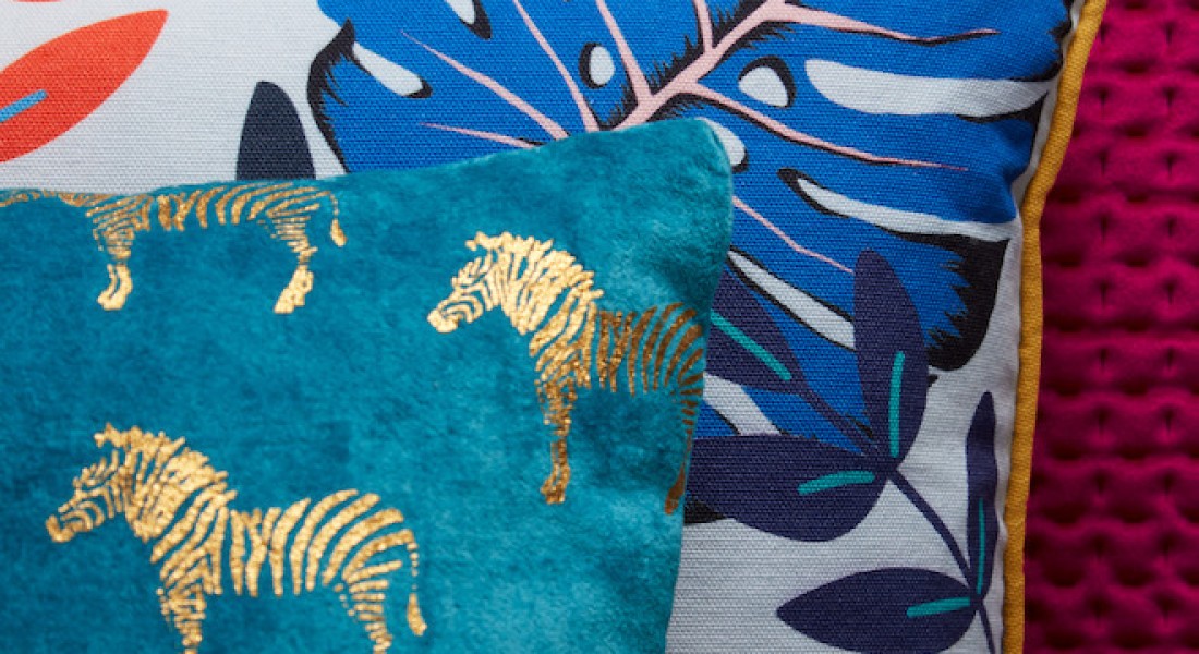 Vrolijke kussenprints